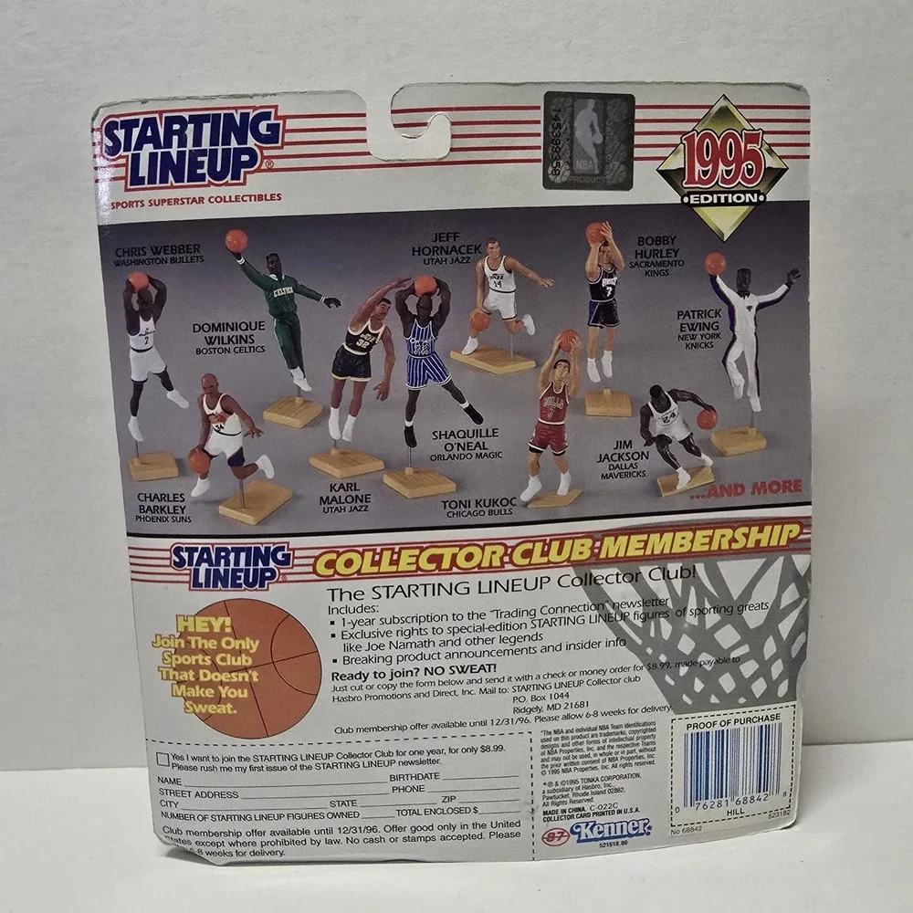 1995 Starting Lineup Grant Hill Detroit Pistons Rookie Figure Kenner NBA Hoops